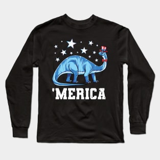 4th of July Dinosaur Merica Long Sleeve T-Shirt